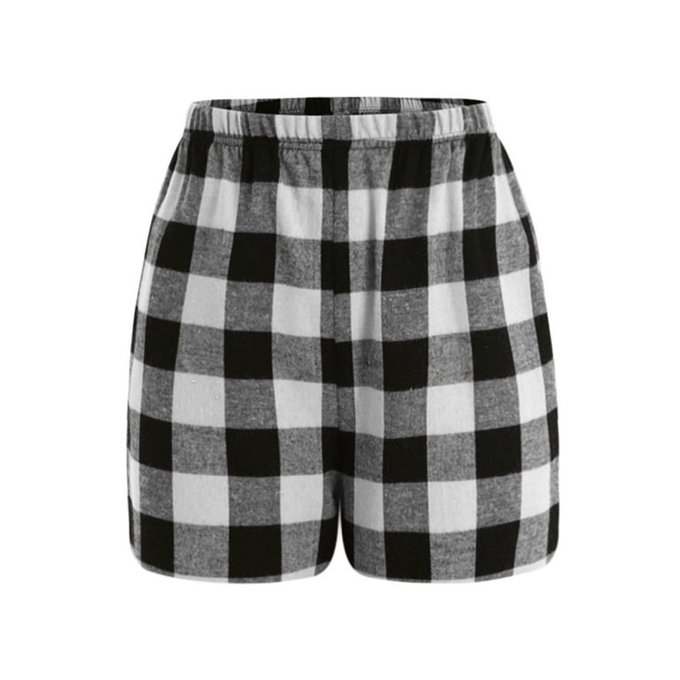 Posijego 2-13T Toddler Girls Plaid Shorts Elastic Waist Casual