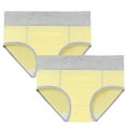 thumbnail image 1 of Posijego 2 Pack Underwear for Women Plus Size Cotton Panties Soft Stretch Full Coverage Briefs for Ladies, 1 of 2