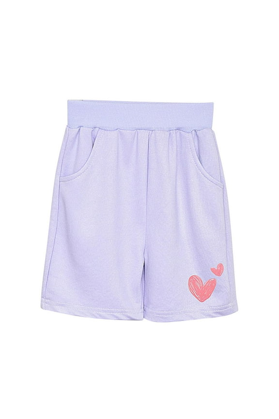 3-15Y Girls Athletic Shorts with Pockets Cotton Sweat Shorts Casual Running Dance Shorts with Pockets