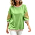 thumbnail image 1 of Posijego 3/4 Sleeve Sweatshirts for Women Oversized Sweatshirt Crew Neck Summer Casual Pullover Sweatshirt Fall Tops, 1 of 8