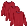 thumbnail image 1 of Posijego 3 Pack Boys Girls Sweatshirt Solid Color Long Sleeve Cotton Shirts Kids Sweatshirts Pullover Tops, 1 of 6
