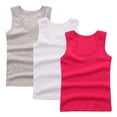 thumbnail image 1 of Posijego 3 Pack Boys Girls Tank Tops Basic Undershirts Sleeveless Casual Summer Tank Tee Basic Shirts Athletic Dance, 1 of 3