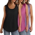 thumbnail image 1 of Posijego 3 Pack Tank Tops for Women Plus Size Undershirts Scoop Neck Sleeveless Shirts Ladies Tanks Summer, 1 of 9