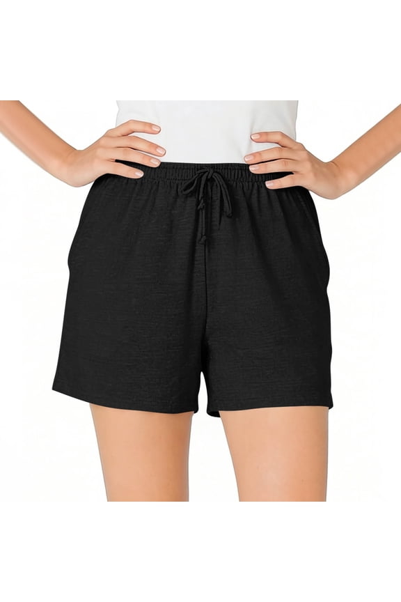 Women's Plus Size Shorts Summer Athletic Workout Sweat Shorts Casual Gym Running Lounge Shorts with Pockets