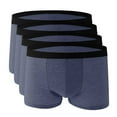 thumbnail image 1 of Posijego 4 Pack Men's Underwear Stretch Breathable Boxer Briefs for Men Short Leg Comfortable Soft Underpants, 1 of 3