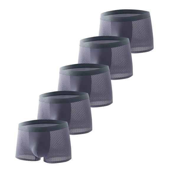 Posijego 5 Pack Boxer Shorts for Men Breathable Underwear Big and Tall Lightweight Underpants for Men