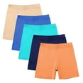 thumbnail image 1 of Posijego 5 Pack Girls Biker Shorts High Waist Cotton Shorts for Under Dress Athletic Dance Shorts Solid Color, 1 of 7