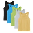 thumbnail image 1 of Posijego 5 Pack Tank Tops for Boys Girls Cotton Dance Tank Tees Stretch Sleeveless Tank Shirts Basic Undershirts, 1 of 8