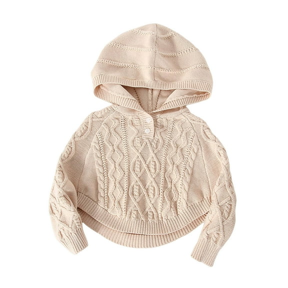 Posijego Baby Baby Hoodie Sweaters Cable Knit Pullover Sweater Tops Spring Clothes Toddler Girls Boys