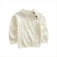 thumbnail image 1 of Posijego Baby Boys Girls Cable Knit Sweaters Kids Long Sleeve Pullover Fall Winter Warm Sweater Tops, 1 of 5