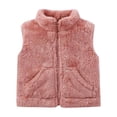 thumbnail image 1 of Posijego Baby Boys Girls Fleece Vest Jacket with Pockets Kids Toddler Sleeveless Warm Plush Outerwear Vests, 1 of 4