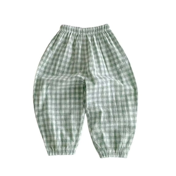 Posijego Baby Boys Girls Pants Cotton Linen Pants Casual Loose Summer Lightweight Beach Pants for Toddlers Kids