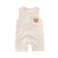 thumbnail image 1 of Posijego Baby Boys Girls Rompers Button down Sleeveless Lightweight Summer Cute Jumpsuits Kids Size 3M-2T, 1 of 5