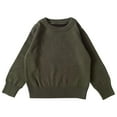 thumbnail image 1 of Posijego Baby Boys Girls Sweater Round Neck Long Sleeve Knit Tops Kids Pullover Sweaters Solid Color, 1 of 2