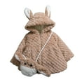 thumbnail image 1 of Posijego Baby Girl Fleece Hooded Jacket Toddler Zip Up Coat with Bag Fall Winter Outfit Outdoor Clothes, 1 of 6