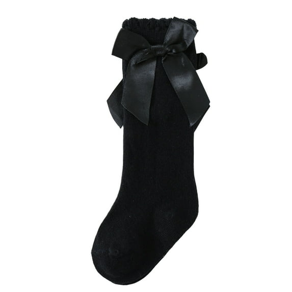Posijego Baby Girls Knee High Socks Infant Girls Cotton Stockings with Bow Ruffle Long Tube Socks for Toddler Girls