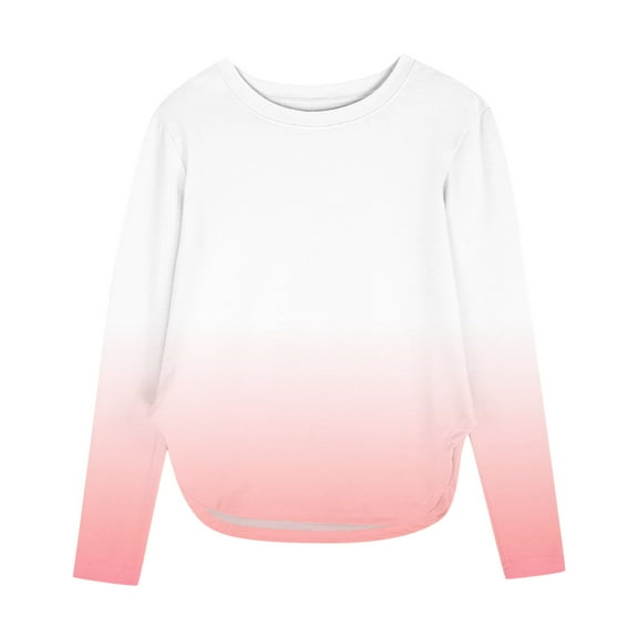 Posijego Big Girls Graphic T-Shirts Long Sleeve Shirts Crew Neck Casual Basic Tee Loose Shirts Girls Tops