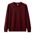 thumbnail image 1 of Posijego Big & Tall Mens Sweatshirts Solid Color Basic Casual Long Sleeve Shirts Lightweight Loose Pullover Tops, 1 of 2