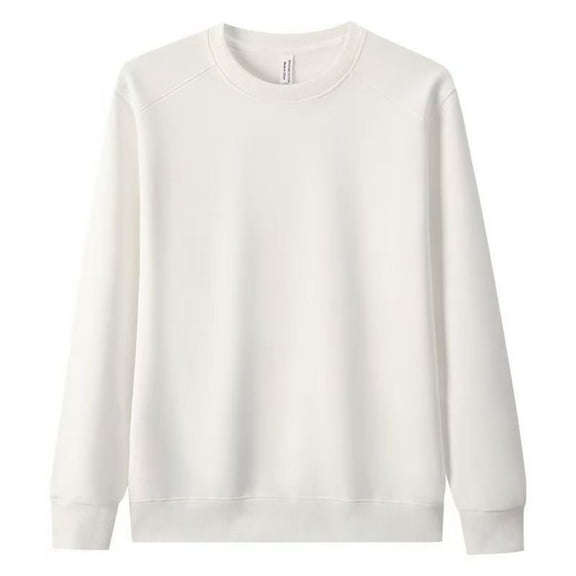 Posijego Big & Tall Mens Sweatshirts Solid Color Basic Casual Long Sleeve Shirts Lightweight Loose Pullover Tops