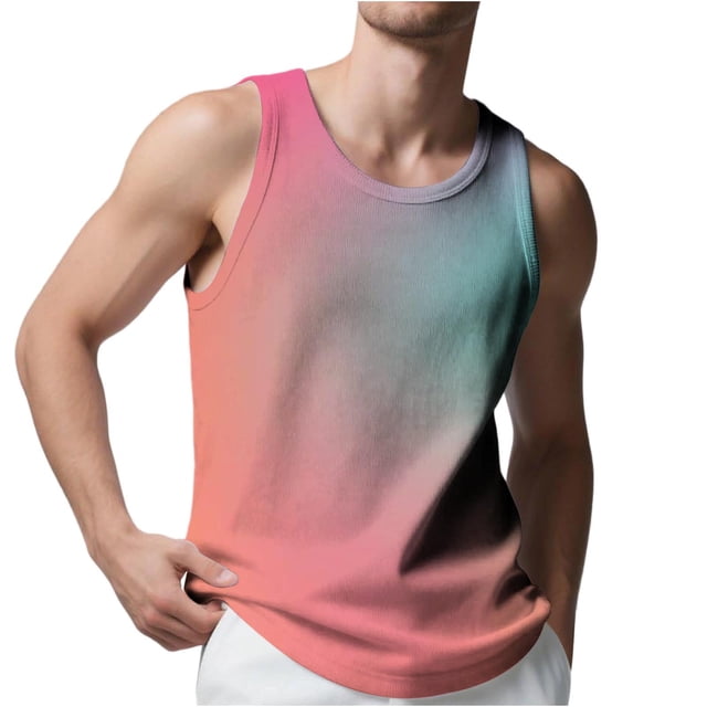 Posijego Big & Tall Mens Tank Tops Slim Muscle Basic T-Shirts Sleeveless Shirts Workout Athletic Tank Tops for Men