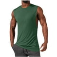 thumbnail image 1 of Posijego Big and Tall Mens Cotton Tank Tops Solid Color Casual Sleeveless Shirts Basic Undershirts S-4XL, 1 of 6