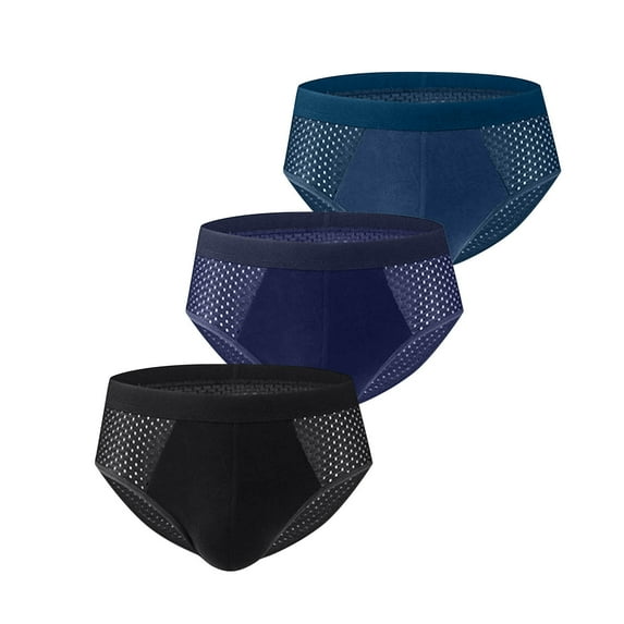 Posijego Bikini Underwear 3 Pack of Men Low Rise Sports Workout Briefs Breathable Comfort Underpants