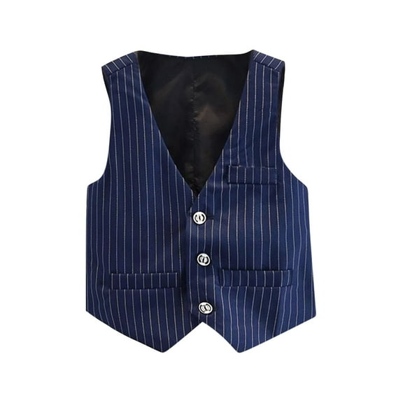 Posijego Boys Formal Suit Vests for Toddler Boys Waistcoats V Neck Wedding Party Evening Vest Tops
