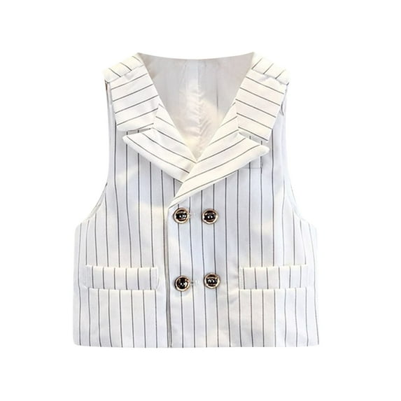Posijego Boys Formal Suit Vests for Toddler Boys Waistcoats V Neck Wedding Party Evening Vest Tops