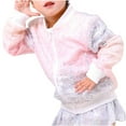 thumbnail image 1 of Posijego Boys Girls Sequin Jacket Glitter Long Sleeve Zip up Coat Outerwear Kids Birthday Party Jackets, 1 of 4