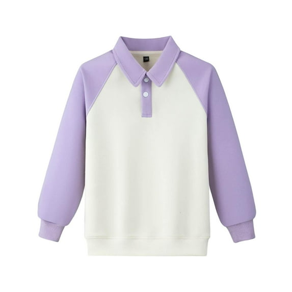 Posijego Boys Girls Spring Tops School Uniform Shirts Collared Long Sleeve Golf Shirts Casual Blouses