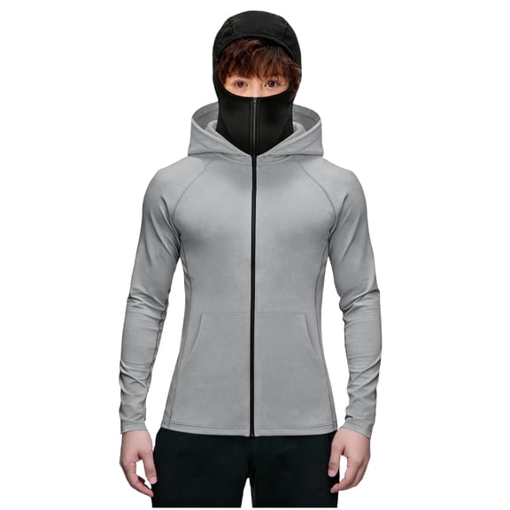 Posijego Boys Girls Sun Protection Jacket Hooded Outdoor Athletic Fishing Hiking Long Sleeve Outerwear with Pockets