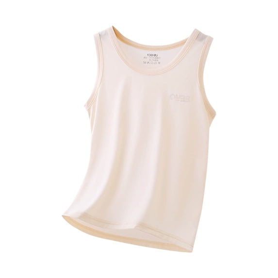 Posijego Boys Girls Tank Tops for Toddlers Cotton Round Neck Sleeveless Athletic Undershirts Kids Tanks Tees