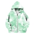 thumbnail image 1 of Posijego Boys Girls Tie-Dye Sweatshirt Zipper Hoodie with Pockets Kids Long Sleeve Hooded Outerwear Jackets, 1 of 5
