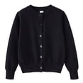 thumbnail image 1 of Posijego Boys Girls Uniform Sweater Cardigan Crew Neck Button Closure Knit Long Sleeve Cardigans Uniform Jackets, 1 of 7