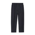 thumbnail image 1 of Posijego Boys' Straight Leg Pants Fashion Slim Dress Pants Elastic Waist Striped School Trousers with Pockets, 1 of 2