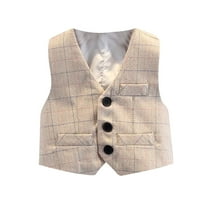 Posijego Boys Suit Vests Toddler Little Boys Waistcoats Party Wedding Birthday Party Vests 1-14 Years