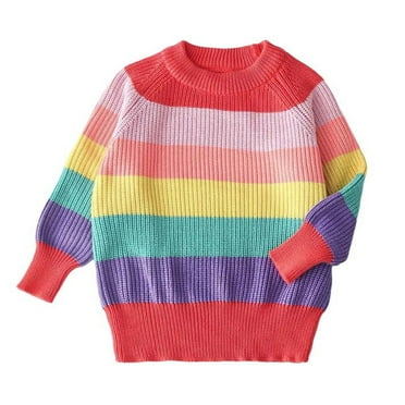 Posijego Boys Sweater Color Block Crew Neck Knit Long Sleeve Pullover Sweaters Kids Boys Winter Warm Tops
