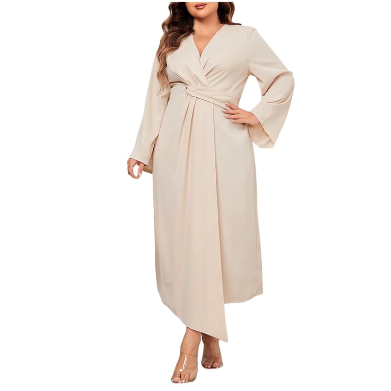 green emerald velvet dress Xuideoy Women's Plus Size Dresses Long Sleeves Crew Neck High Waisted Flowy  Work Office Dress, Black, S at Amazon Women's Clothing store main image 0