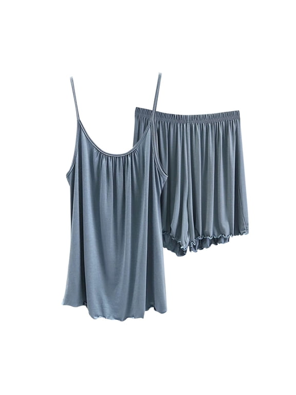 Cami Pajama Set for Women Sleeveless Tank Tops Pj Sets Women's 2 Piece Lounge Sets Sleepwear