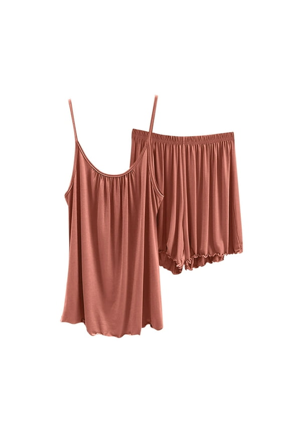 Cami Pajama Set for Women Sleeveless Tank Tops Pj Sets Women's 2 Piece Lounge Sets Sleepwear