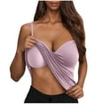 thumbnail image 1 of Posijego Camisoles Tops for Women Built in Bras Adjustable Spaghetti Strap Tank Top Shelf Bras Undershirts, 1 of 6