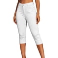 thumbnail image 1 of Posijego Capri Pants for Women Straight Leg Dress Pants Pull on Mid Rise Business Office Dressy Work Cropped Pants with Pockets, 1 of 6