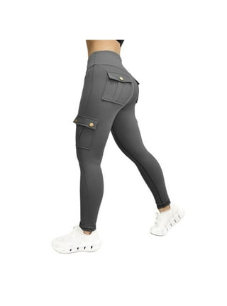 Women's Butt Lifting Leggings Flap Pockets Workout Cargo Leggings High  Waist Gym Tummy Control Running Yoga Pants : : Clothing, Shoes 