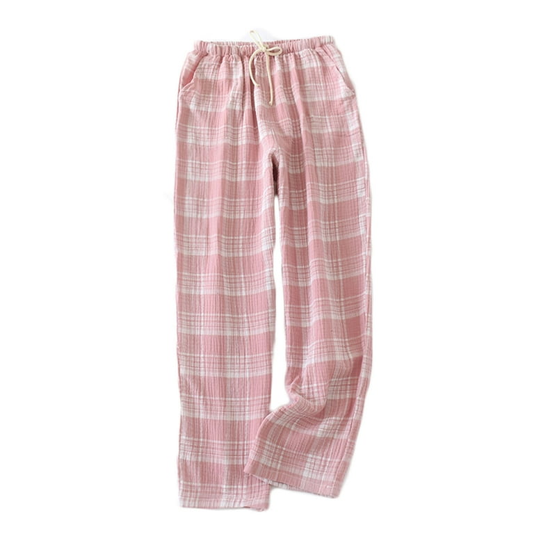 Posijego Christmas Pajama Pants for Women Fleece Plaid Warm Pj Pants Elastic Loose Lounge Pants Sleepwear