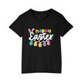 thumbnail image 1 of Posijego Easter Shirts for Girls Boys Letter Graphic Tees Kids Crew Neck Short Sleeve T-Shirts, 1 of 5
