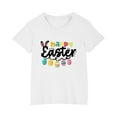thumbnail image 1 of Posijego Easter Shirts for Girls Boys Letter Graphic Tees Kids Crew Neck Short Sleeve T-Shirts, 1 of 7