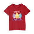 thumbnail image 1 of Posijego Easter Shirts for Girls Boys Letter Graphic Tees Kids Crew Neck Short Sleeve T-Shirts, 1 of 7