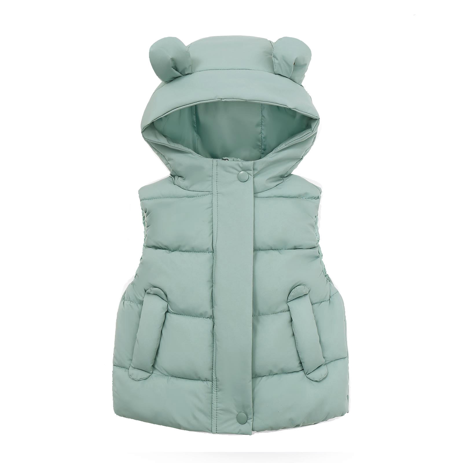 Babyhug Pull Over Full Sleeve Solid Color Thermal Vest - Light Grey