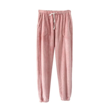 Posijego Flannel Fleece Pajama Pants for Women Comfy Pj Bottoms High Waist Casual Sleep Pants with Pockets