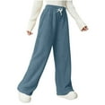 thumbnail image 1 of Posijego Fleece Sleep Pants for Women Drawstring Elastic Waist Wide Leg Fuzzy Pants Warm Pj Bottoms Lounge Pants, 1 of 5
